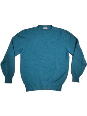 Hawico For Ben Silver GREEN Cashmere Sweater Made In Scotland
